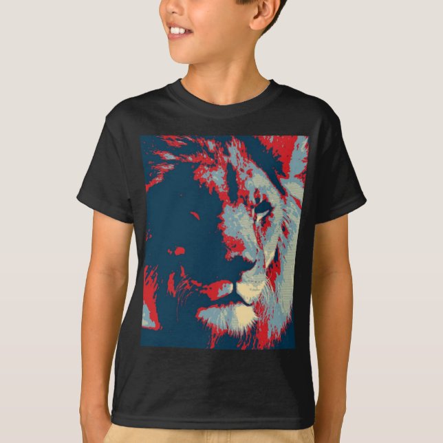 T-shirt Lion Pop Art (Devant)