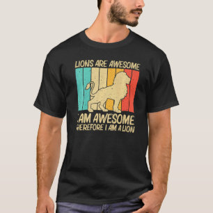 T-shirt Lion Pour Hommes Femmes Safari Africain Zoo Animal