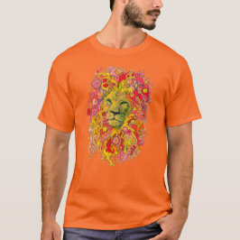 T-shirt Lion psychédélique