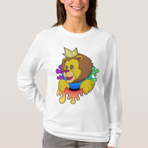 T-shirt Lion roi avec couronne