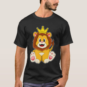 T-shirt Lion roi avec couronne