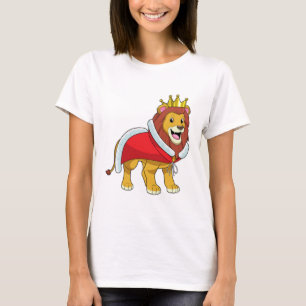 T-shirt Lion roi avec Couronne & Cap