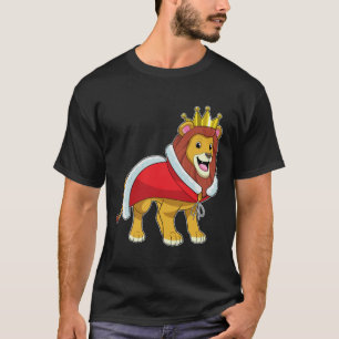 T-shirt Lion roi avec Couronne & Cap