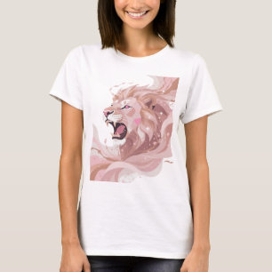T-shirt LION ROI Design personnalisé Argent frappant v2