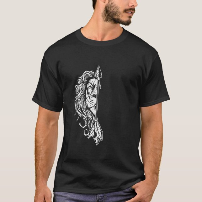 T-shirt Lion Roi Mari Aimer Nature Animale Sauvage Lioness (Devant)