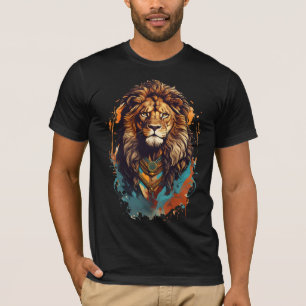 T-shirt Lion roi Tee Lion visage T-shirt