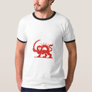 T-shirt Lion rouge avec Sun, Iran
