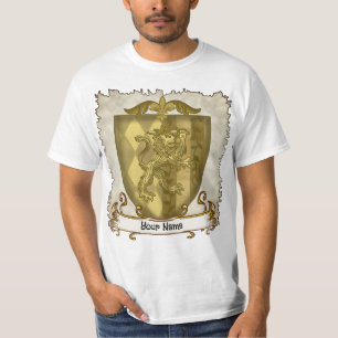T-shirt Lion Shield Family Crest Nom