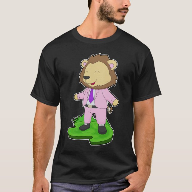T-shirt Lion Toilette Cravate Mariage (Devant)