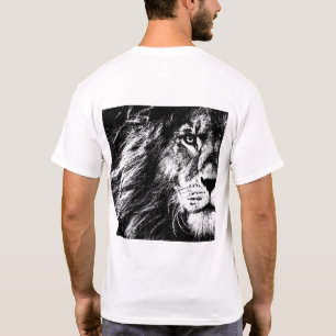T-shirt Lion Visage Précédent Conception Pop Art Modèles M