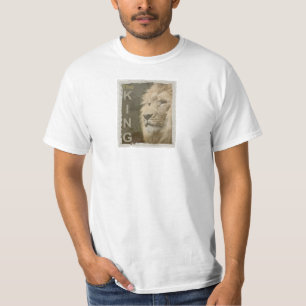 T-shirt Lion Visage Top Modèles Mens Valeur Animal moderne