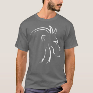 T-shirt Lion Visage Zoo Animal Tiger Visage King Lion Safa