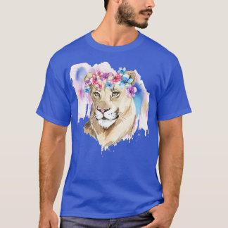 T-shirt Lion Watercolor Colorful lion Art