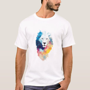 T-shirt Lion Wild Nature Animaux Couleurs Art Peinture