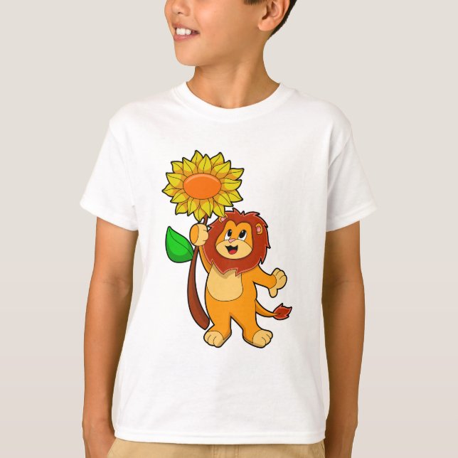 T-shirt Lion with Flower (Devant)