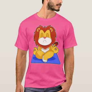 T-shirt Lion Yoga Méditation Gymnastique