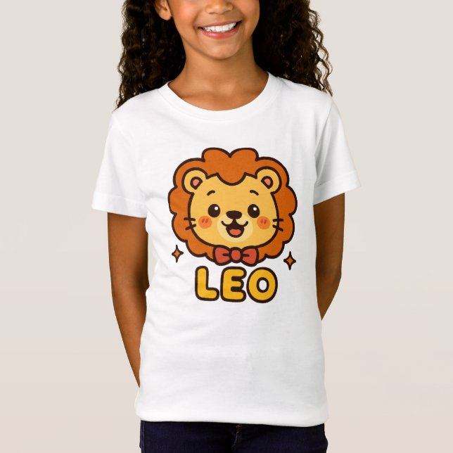 T-Shirt Lion Zodiac Cute Leo - Dessin Astrologie (Devant)