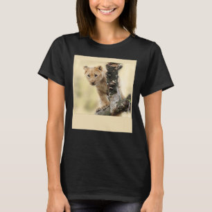 T-shirt Lionceau Curieux Bébé Chat Sauvage Lions Mignons