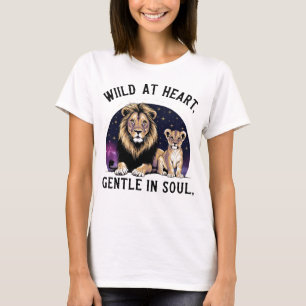 T-shirt "Lioness & Cub - Wild Motherhood Art"