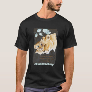 T-shirt Lionne Avec Lion Cub Pour La Fête Des Mères