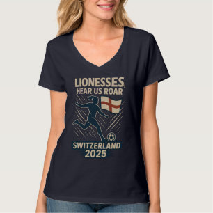 T-shirt Lionnes, Entendez notre rugissement – Football fé