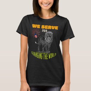 T-shirt Lions Club nous servons pour changer le monde volo