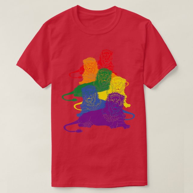 T-shirt Lions Gay pride LGBT 2 (Design devant)