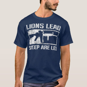 T-shirt Lions Les Moutons De Plomb Sont Led Pro Guns AR15 