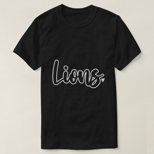 T-shirt Lions School Sports Van Team Spirit Mascot Cadeau (Design devant)