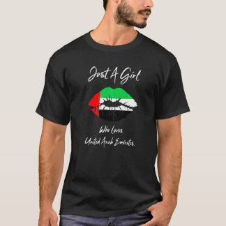 T-shirt Lip Girls Ladies Love Drapeau Arabe Emirates