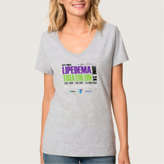 T-shirt Lipedema Triathlon V Neck 2023 (Gris)