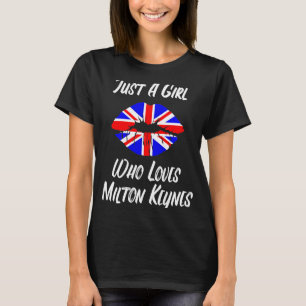 T-shirt Lips Amour Bouche Union Jack Drapeau Milton Keynes