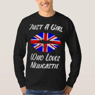 T-shirt Lips Bouche Amour Union Jack Drapeau Newcastle