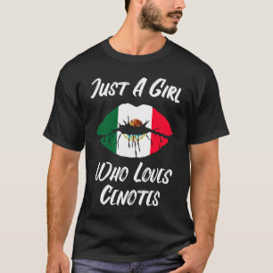 T-shirt Lips Mouth Love Mexicaine Drapeau Cenotes