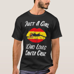 T-shirt Lips Mouth Love Spanish Flag Santa Cruz