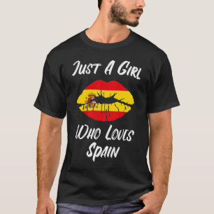 T-shirt Lips Mouth Love Spanish Flag Spain
