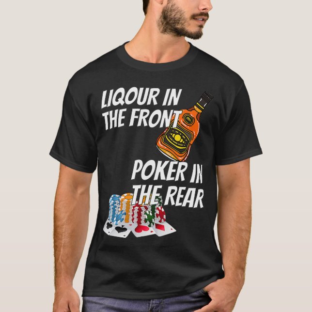 T-shirt Liqueur Dans Le Poker Avant À L'Arrière _3  (Devant)