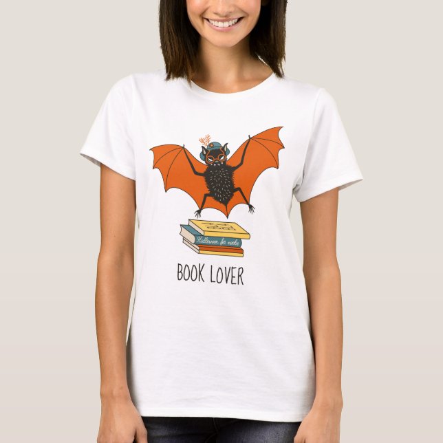 T-shirt Lire Chauve-Souris | Bibliothécaire fantaisiste av (Devant)