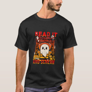 T-shirt Lire et crier Ghost Funny Haunted Livre Nook A