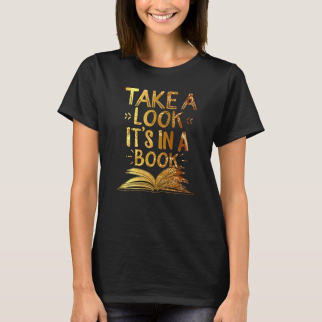 T-shirt Lire Jetez un oeil c'est dans un livre Golden Book (Devant)