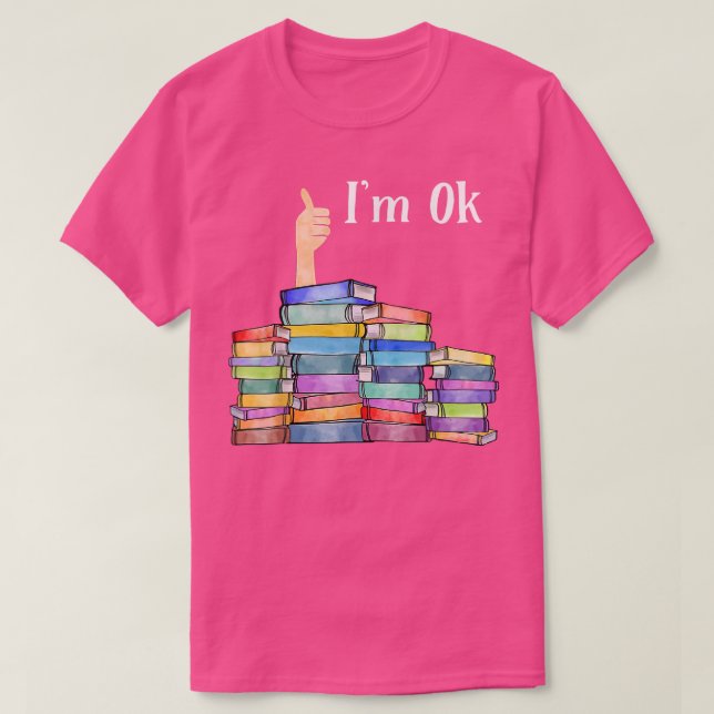 T-shirt Lire Lovers Livre Je suis OK National Book Lovers  (Design devant)