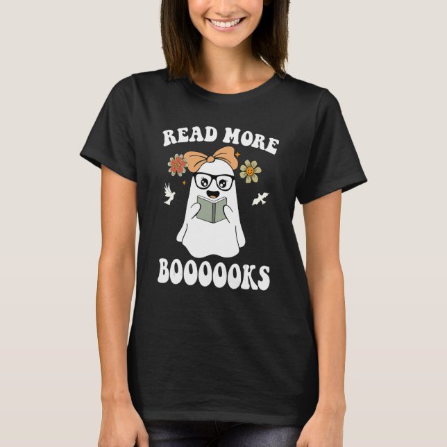T-shirt Lire Plus Boooooooks Jote Ghost Lire Plus Booooooo (Devant)