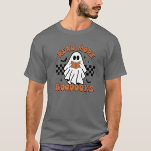 T-shirt Lire Plus Boooooooooooks mignon Ghost Livre Lectur