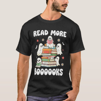 T-shirt Lire Plus de Livres Fantôme Lecture Livre Hallowee