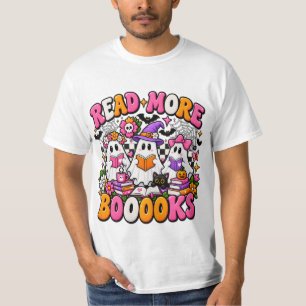 T-shirt Lire plus de livres Mignon fantôme d'Halloween ama