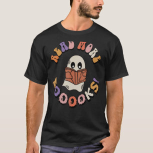 T-shirt Lire Plus Livres Ghost Hippie Boo Lecture Livres K