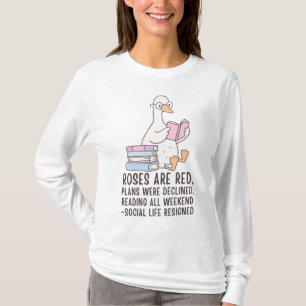 T-shirt Lire tout le week-end Livre drôle amateur d'oie