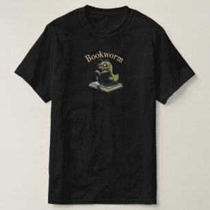 T-shirt lisant le ver pouce mignon – Bibliophile