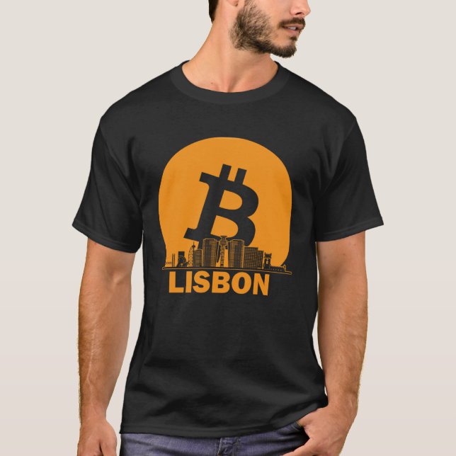 T-shirt Lisbon Bitcoin Maximalist  Bitcoin Lisbon Skyline (Devant)