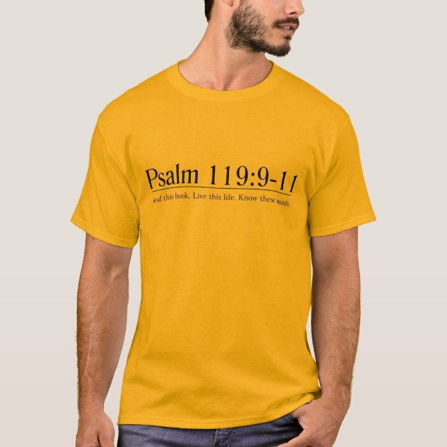 T-shirt Lisez le 119:9 de psaume de bible - 11 (Devant)